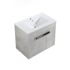 Meuble-lavabo de salle de bain 24 pouces/30 pouces/36 pouces avec évier autoportant/mural, ensemble d'évier en céramique avec étagère réglable