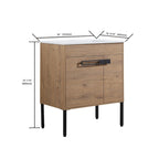 Meuble-lavabo de salle de bain 24 pouces/30 pouces/36 pouces avec évier autoportant/mural, ensemble d'évier en céramique avec étagère réglable