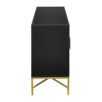 Sideboard Cabinet with Metal Handles, Entryway Storage Cabinets with Shelves, Buffet Cabinet with Metal Cross Leg