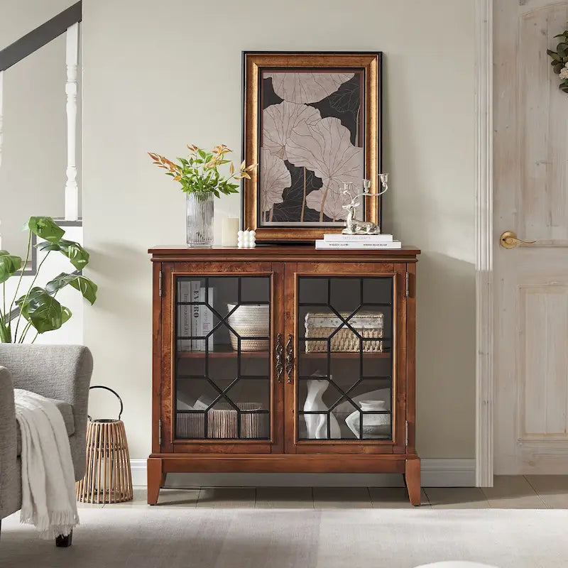 Bahut et buffets, Meuble de rangement d'appoint, console patinée pour entrée, salon, chambre, cuisine