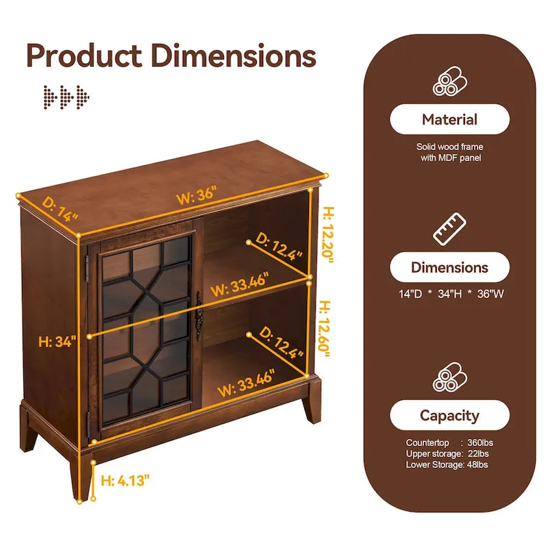 Bahut et buffets, Meuble de rangement d'appoint, console patinée pour entrée, salon, chambre, cuisine