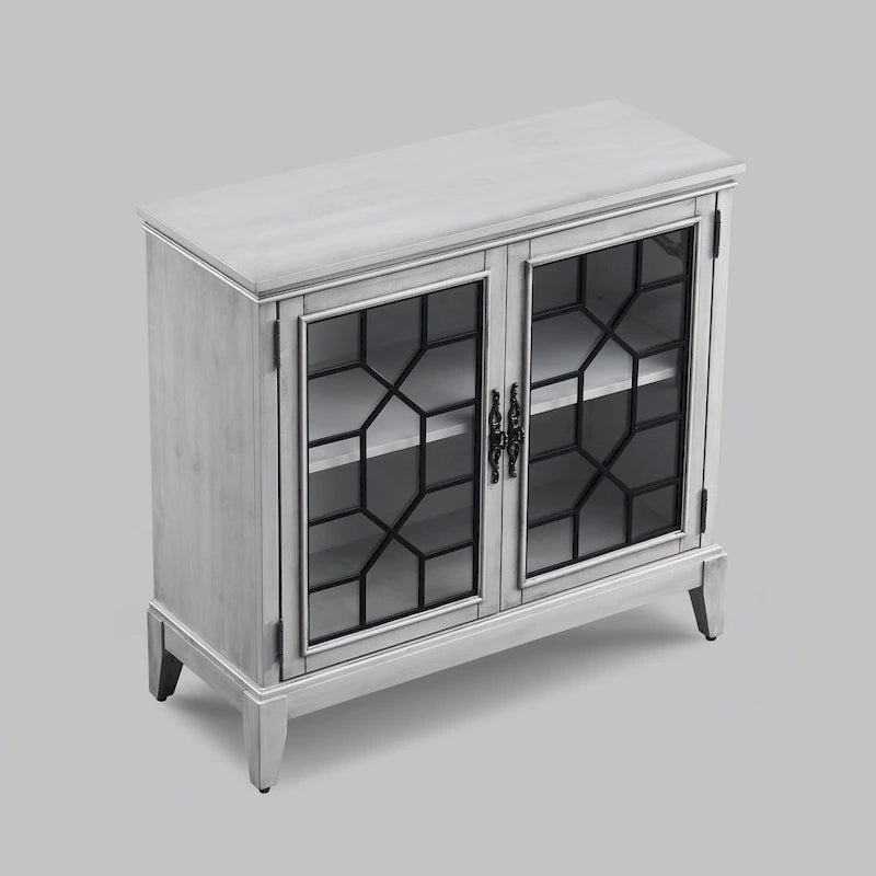 Bahut et buffets, Meuble de rangement d'appoint, console patinée pour entrée, salon, chambre, cuisine