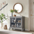 Bahut et buffets, Meuble de rangement d'appoint, console patinée pour entrée, salon, chambre, cuisine