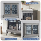 Bahut et buffets, Meuble de rangement d'appoint, console patinée pour entrée, salon, chambre, cuisine