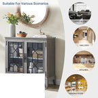 Bahut et buffets, Meuble de rangement d'appoint, console patinée pour entrée, salon, chambre, cuisine