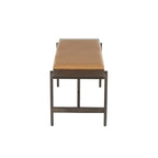 Banc contemporain Chloé avec assise rembourrée et accent en bois