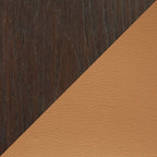 Banc contemporain Chloé avec assise rembourrée et accent en bois