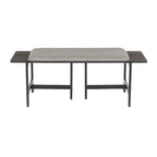 Banc contemporain Chloé avec assise rembourrée et accent en bois