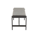 Banc contemporain Chloé avec assise rembourrée et accent en bois