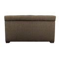 Banc de coffre de rangement tufté à 8 boutons couleur sable