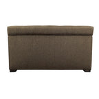 Banc de coffre de rangement tufté à 8 boutons couleur sable