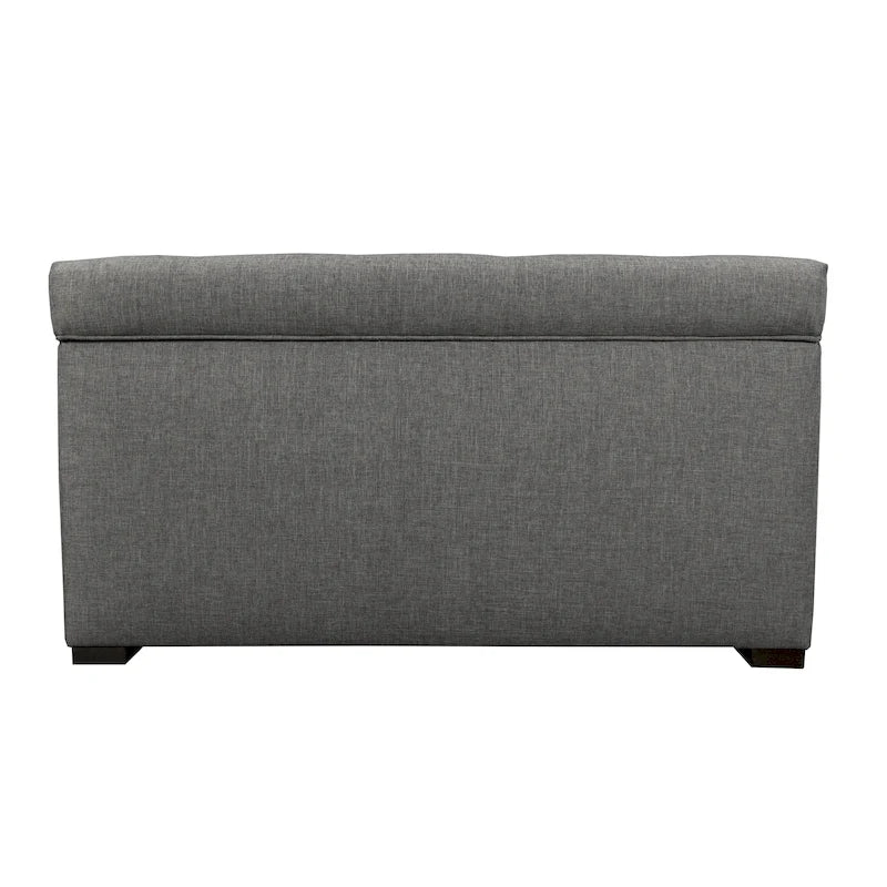 Banc de coffre de rangement tufté à 8 boutons couleur sable