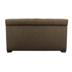 Banc de coffre de rangement tufté à 8 boutons couleur sable