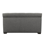 Banc de coffre de rangement tufté à 8 boutons couleur sable