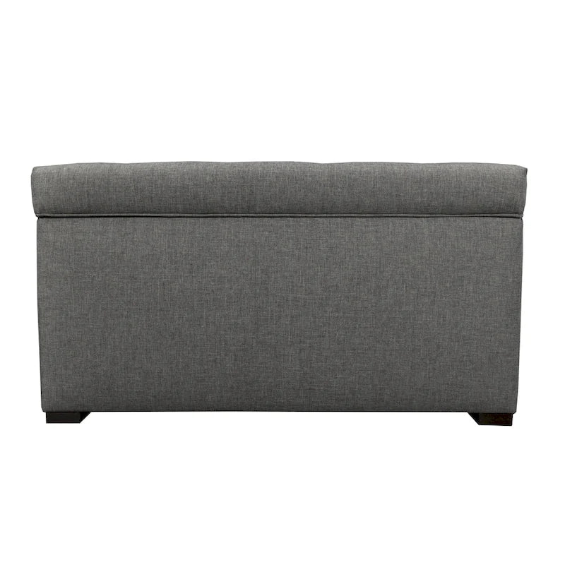 Banc de coffre de rangement tufté à 8 boutons couleur sable