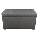 Banc de coffre de rangement tufté à 8 boutons couleur sable