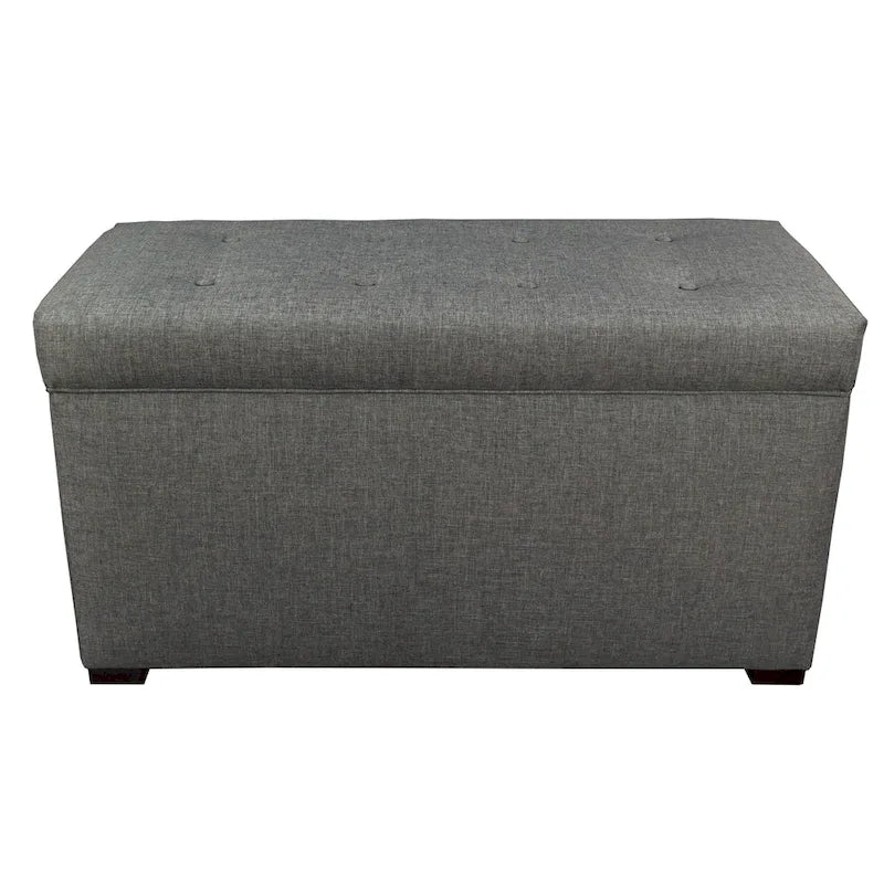Banc de coffre de rangement tufté à 8 boutons couleur sable