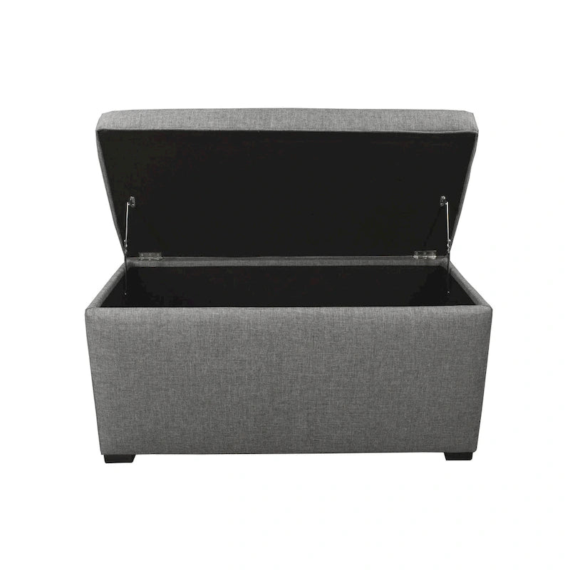 Banc de coffre de rangement tufté à 8 boutons couleur sable