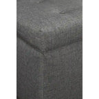 Banc de coffre de rangement tufté à 8 boutons couleur sable