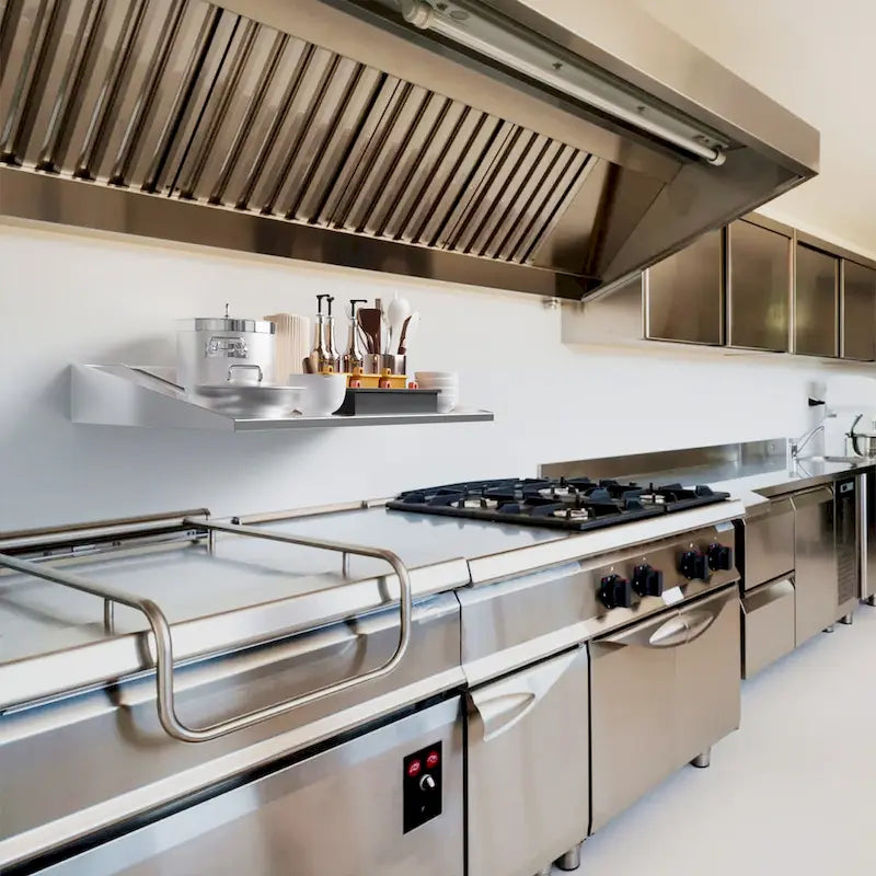 Étagère de rangement de cuisine murale en acier inoxydable – 48 x 12 pouces