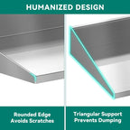Étagère de rangement de cuisine murale en acier inoxydable – 48 x 12 pouces