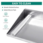 Étagère de rangement de cuisine murale en acier inoxydable – 48 x 12 pouces