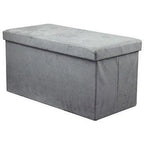 Sorbus Storage Bench Chest Contemporary Faux Suede (Small Suede, Grey)