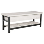 Banc de rangement Rhyson White
