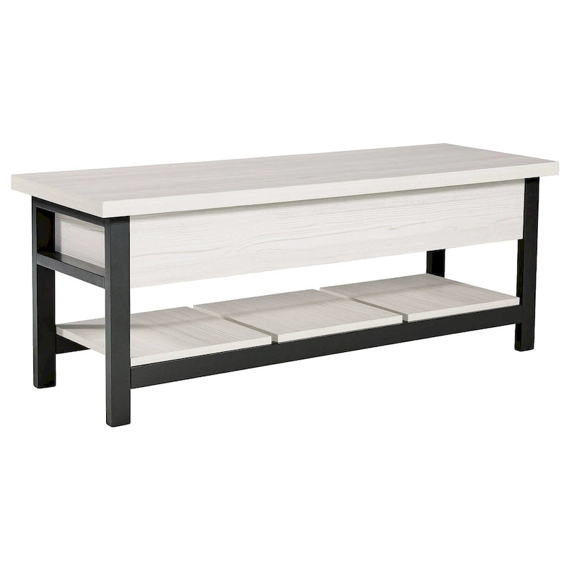 Banc de rangement Rhyson White