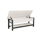 Banc de rangement Rhyson White