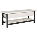 Banc de rangement Rhyson White