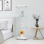 Vitrine de cuisine moderne en verre avec 3 étagères
