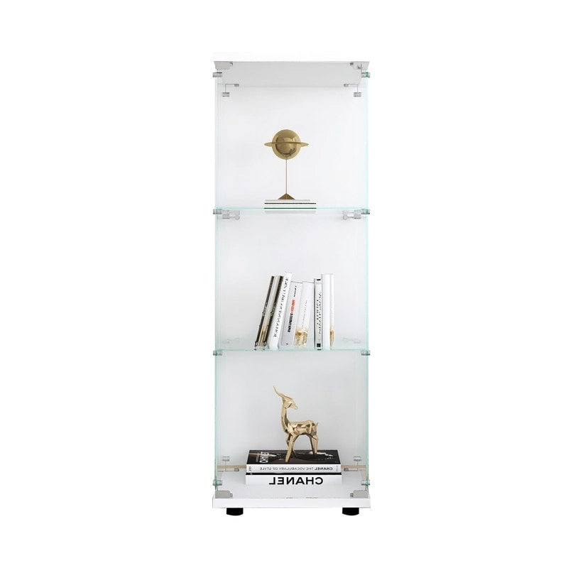 Vitrine de cuisine moderne en verre avec 3 étagères