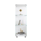 Vitrine de cuisine moderne en verre avec 3 étagères