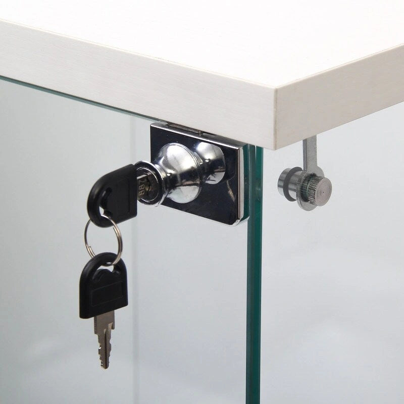 Vitrine de cuisine moderne en verre avec 3 étagères