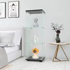 Vitrine de cuisine moderne en verre avec 3 étagères
