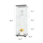 Vitrine de cuisine moderne en verre avec 3 étagères