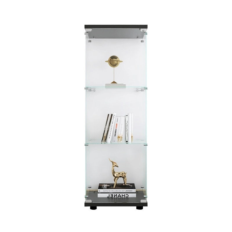 Vitrine de cuisine moderne en verre avec 3 étagères