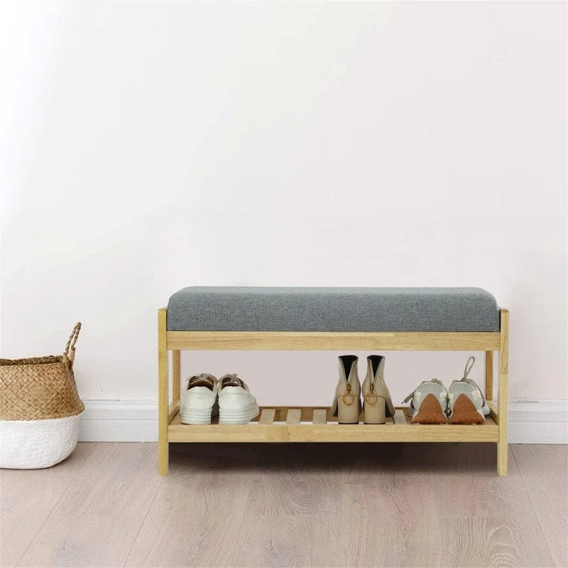 Banc à chaussures en bois - 34P x 83,5L x 40H