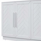 Bahut à 4 portes Grand espace de rangement avec étagères réglables