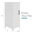 Armoire de rangement à 3 étagères avec porte ventilée de 42,5 po de hauteur