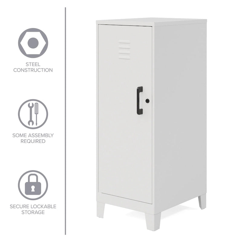 Armoire de rangement à 3 étagères avec porte ventilée de 42,5 po de hauteur