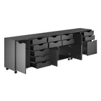 Armoire avec tiroir classeur, noir