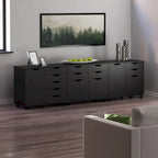 Armoire avec tiroir classeur, noir
