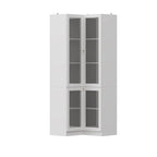 Meuble de salle de bain d'angle blanc 78,7H - Rangement élégant pour n'importe quelle pièce
