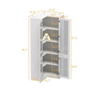 Meuble de salle de bain d'angle blanc 78,7H - Rangement élégant pour n'importe quelle pièce