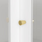 Meuble de salle de bain d'angle blanc 78,7H - Rangement élégant pour n'importe quelle pièce