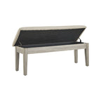 Banc de rangement capitonné - 122 cm (L) x 38 cm (P) x 48 cm (H)