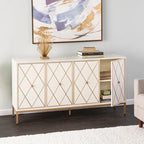 Meuble en bois Maubert contemporain avec détails dorés