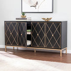 Meuble en bois Maubert contemporain avec détails dorés